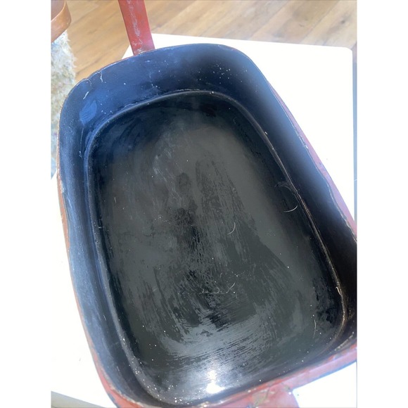 Antique Chinese porcelain lacquered stacking Wedding box, 3 tier. 11”x8”x7” - Picture 12 of 15